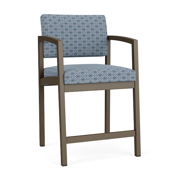 Lesro Lenox Steel Hip Chair Metal Frame, Bronze, RS Rain Song Upholstery LS1161 - main
